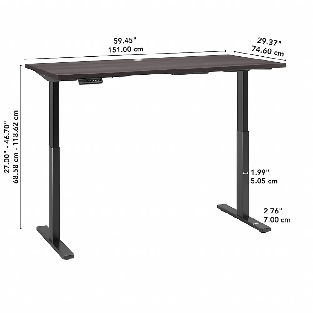 Standing Desks*Bush Business Furniture Move 60 Series 60"W Electric Height Adjustable Standing Desk, Storm Gray (M6S6030SGBK)