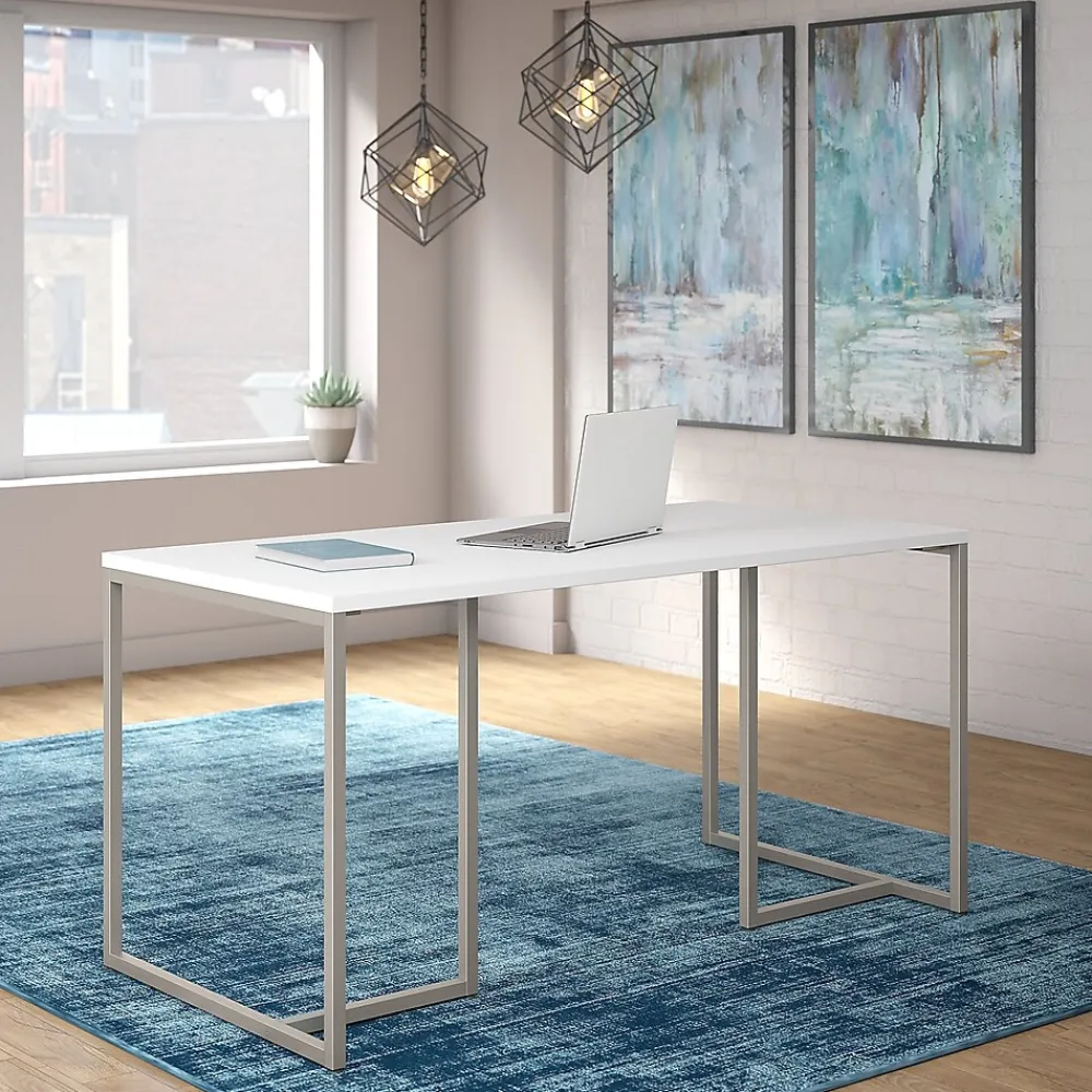 Computer Desks*Bush Business Furniture Method 60"W Table Desk, White (KI70201K)