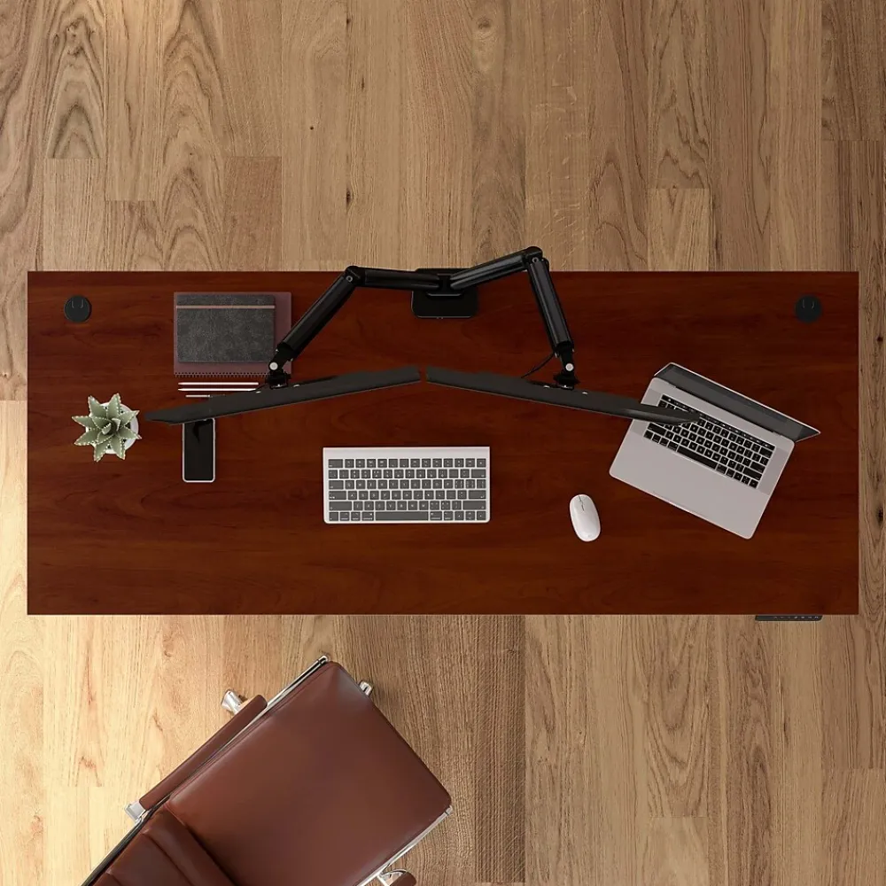 Standing Desks*Bush Business Furniture Move 40 Series 72"W Electric Height Adjustable Standing Desk, Hansen Cherry/Black (M4S7230HCBK)