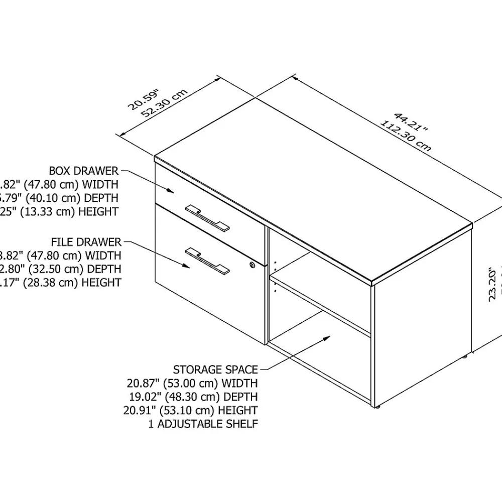Storage Cabinets*Bush Business Furniture Office 500 23.2" Storage Cabinet with 2 Shelves, Black Walnut (OFS145BW)