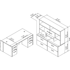 Office Desks*Bush Business Furniture Office 500 72