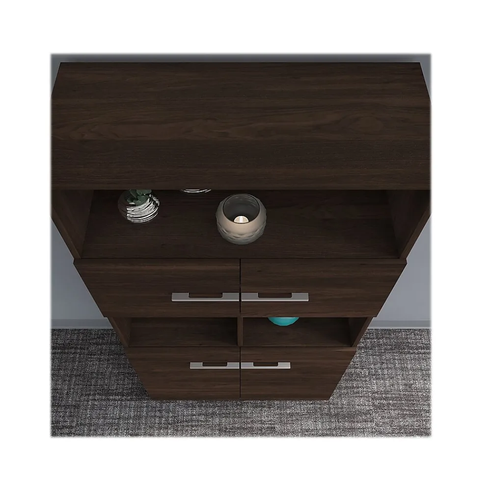 Bookcases*Bush Business Furniture Office 500 70"H 5-Shelf Bookcase with Doors, (OFB136BW) Black Walnut