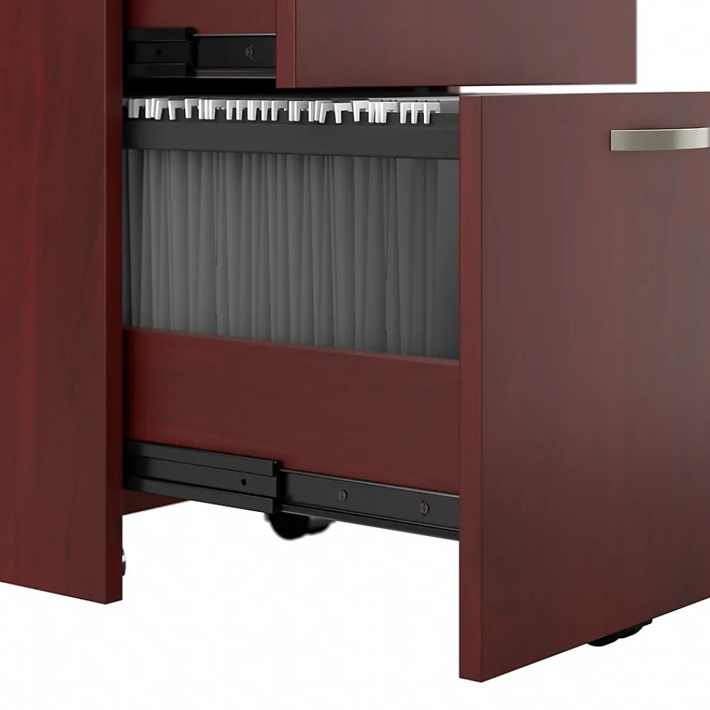 Storage Cabinets*Bush Business Furniture Office in an Hour Cubicle Storage with Cabinet, Paper Tray, & Pencil Holder, Hansen Cherry (WC36490-03K)