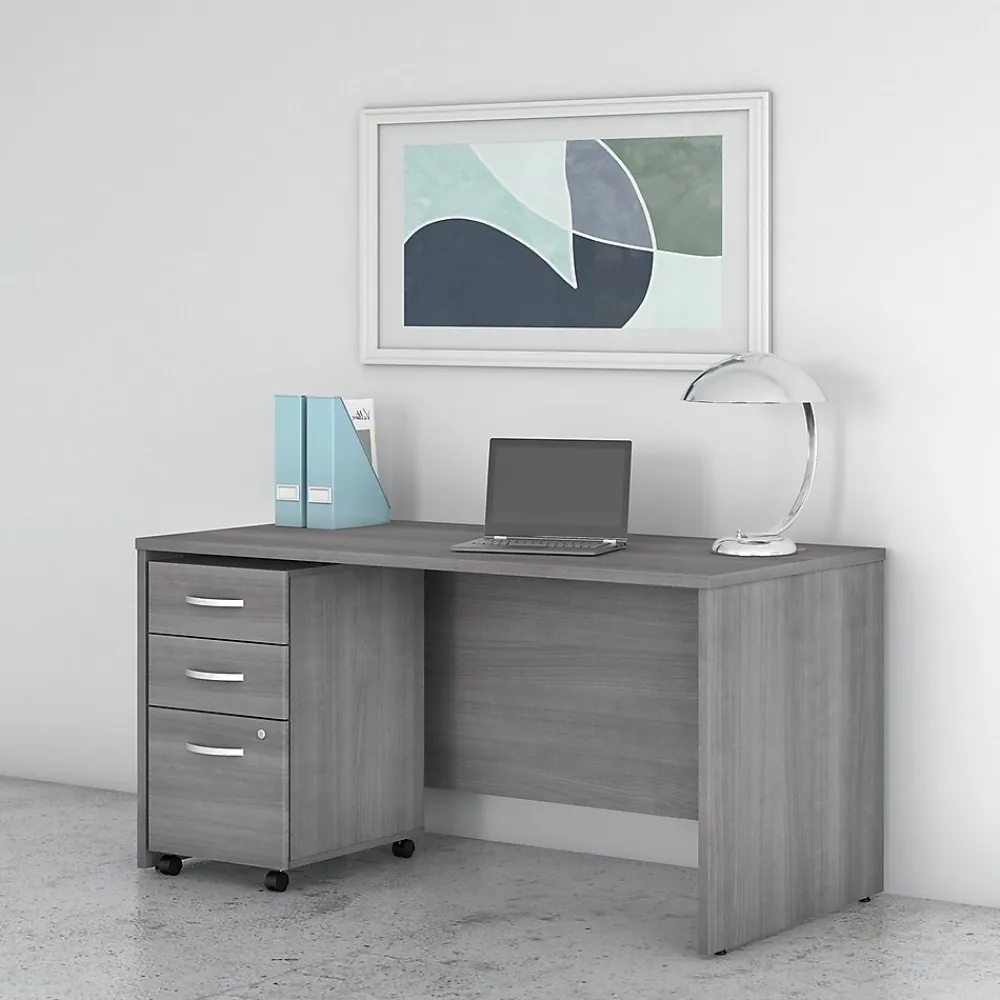 Computer Desks*Bush Business Furniture Studio C 60"W Office Desk, (SCD260PG) Platinum Gray