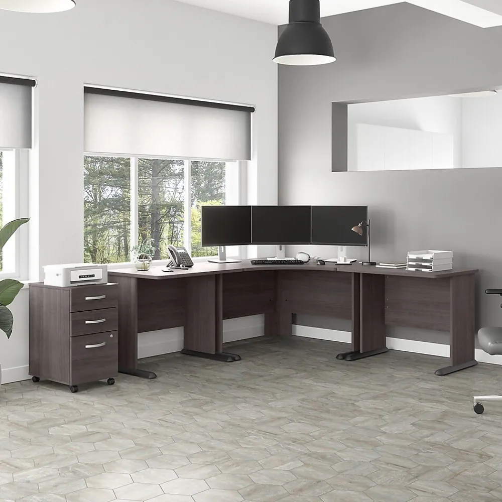 Office Desks*Bush Business Furniture Studio A 48"W Corner Computer Desk, (SDD148SG) Storm Gray