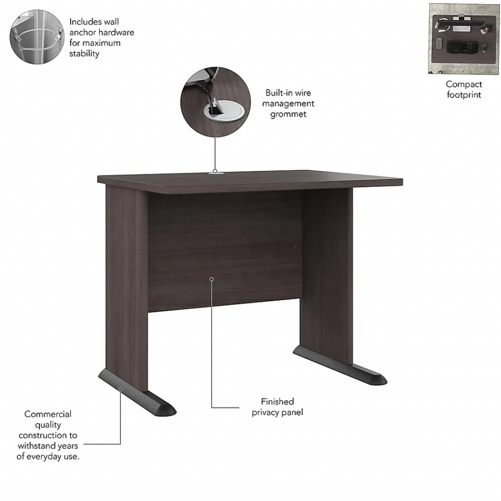 Computer Desks*Bush Business Furniture Studio A 36"W Small Computer Desk, (SDD136SG) Storm Gray