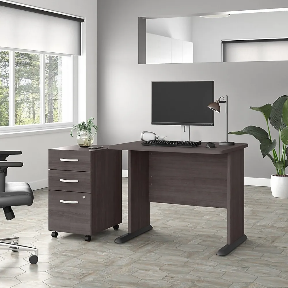 Computer Desks*Bush Business Furniture Studio A 36"W Small Computer Desk, (SDD136SG) Storm Gray