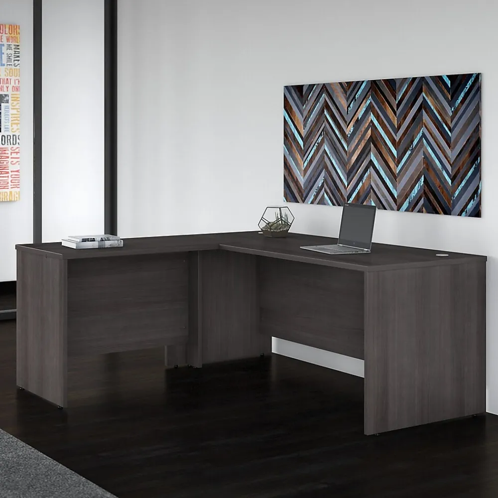 L-Desks*Bush Business Furniture Studio C 72"W L Shaped Desk with Return, (STC049SG) Storm Gray