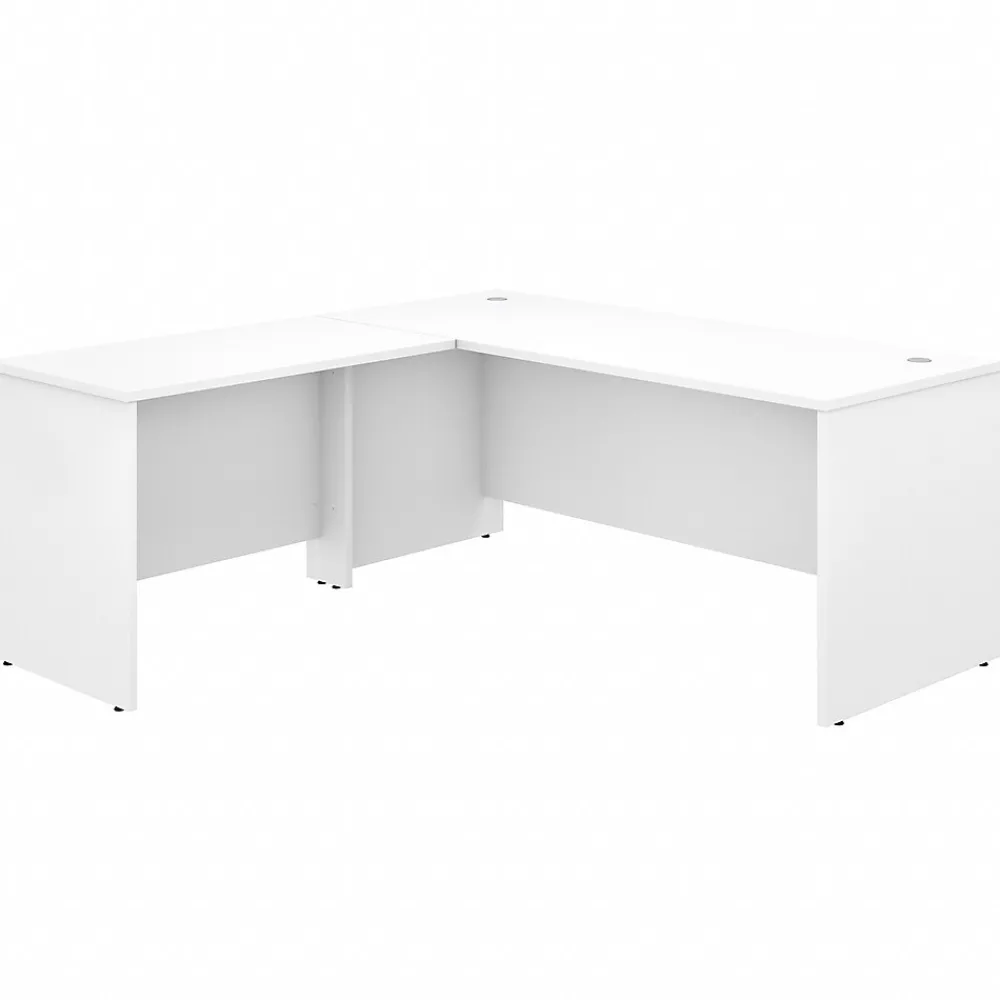 L-Desks*Bush Business Furniture Studio C 72"W L Shaped Desk with Return, (STC049WH) White