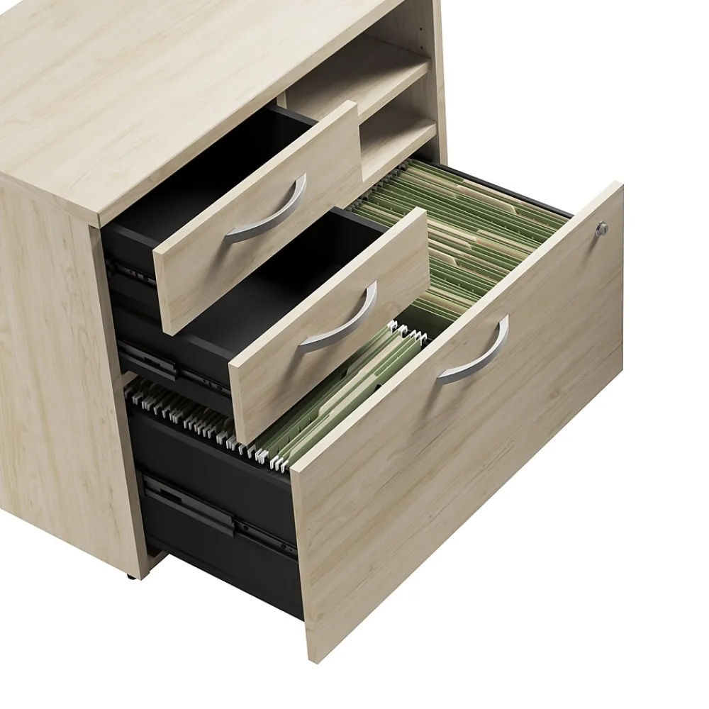 Storage Cabinets*Bush Furniture Bush Business Furniture Studio C Office Storage Cabinet with Drawers and Shelves, Natural Elm (SCF130NESU)