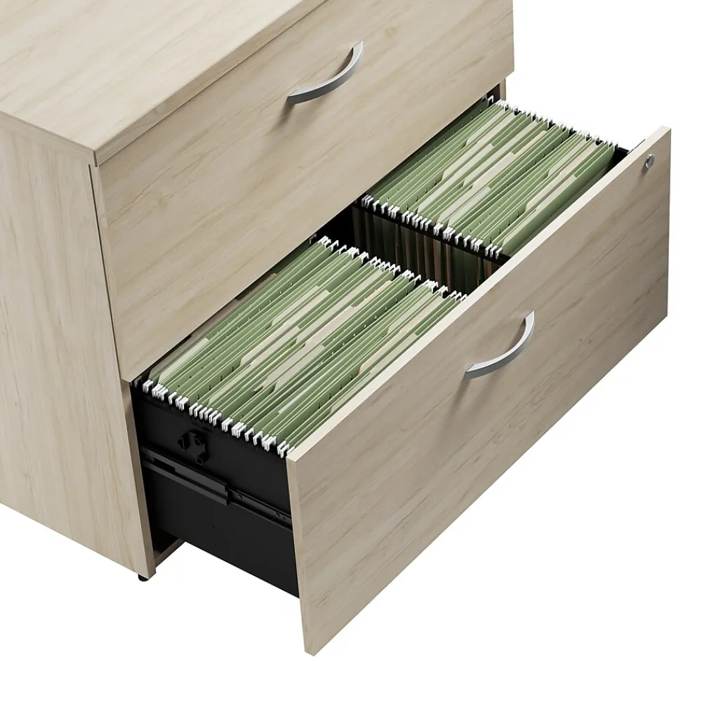 File Cabinets*Bush Furniture Bush Business Furniture Studio C 2 Drawer Lateral File Cabinet, Natural Elm (SCF136NESU)