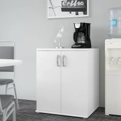 Storage Cabinets*Bush Business Furniture Universal 34" Floor Storage Cabinet with 2 Shelves, White (UNS128WH)