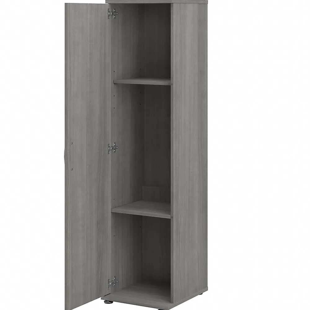 Storage Cabinets*Bush Business Furniture Universal 62" 3-Piece Modular Storage Set with 5 Shelves, Platinum Gray (UNS005PG)