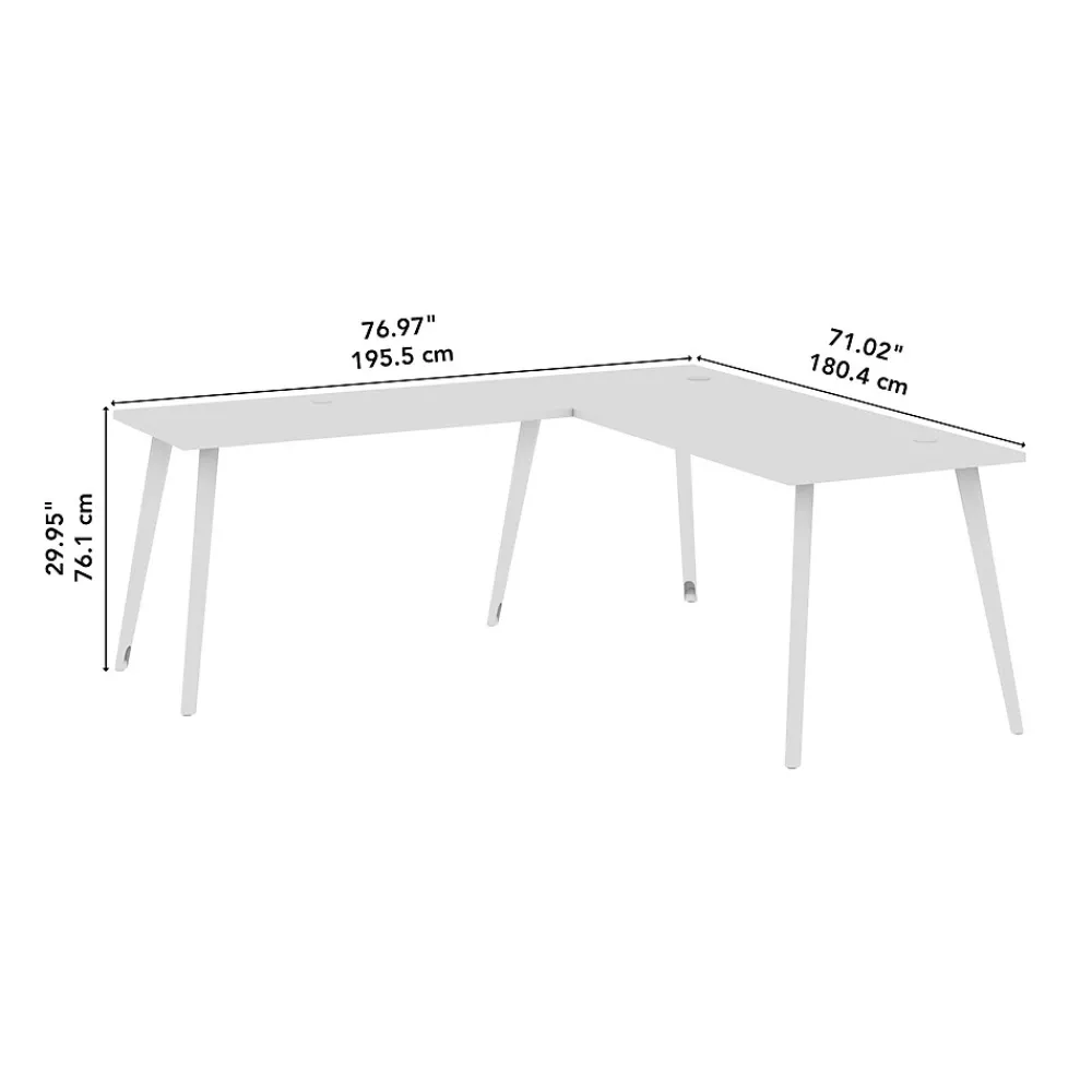 L-Desks*Bush Business Furniture Vista 72"W L Shaped Desk, Natural Elm (VST003NE)