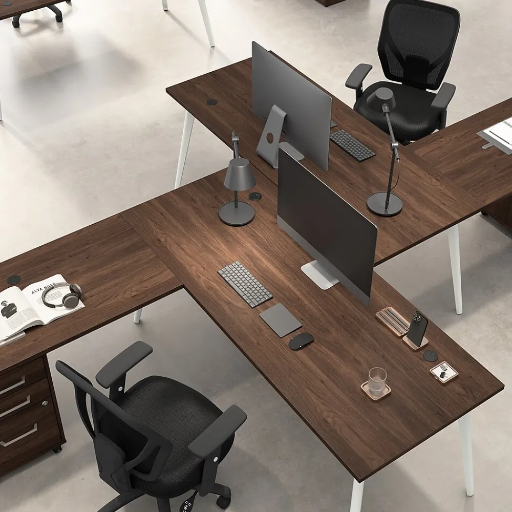 Office Desks*Bush Business Furniture Vista 48"W Computer Desk, Black Walnut (VSD148BW)