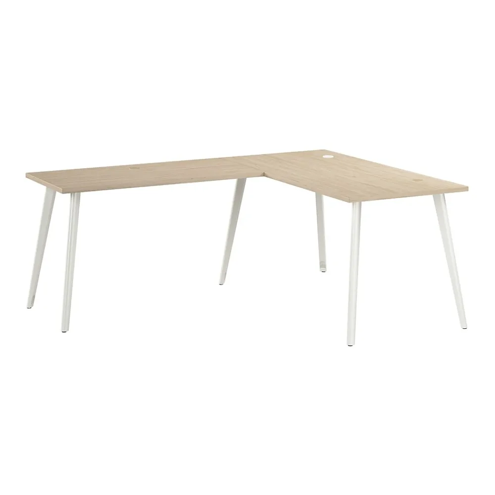 L-Desks*Bush Business Furniture Vista 60"W L Shaped Desk, Natural Elm (VST004NE)