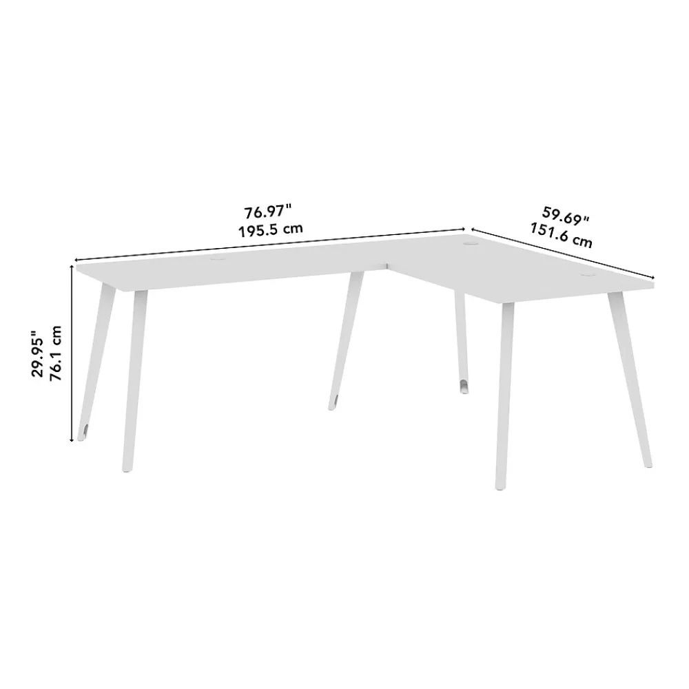 L-Desks*Bush Business Furniture Vista 60"W L Shaped Desk, Natural Elm (VST004NE)