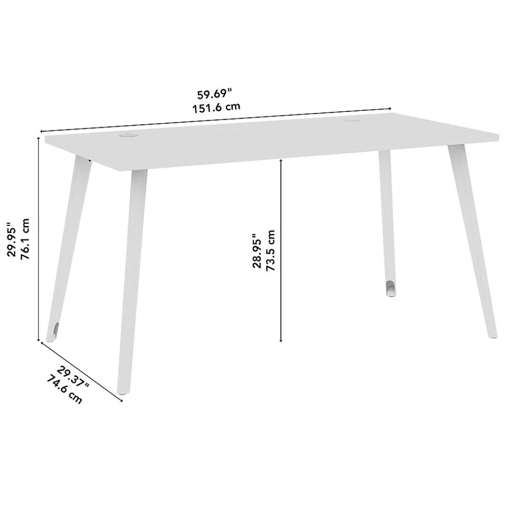 Office Desks*Bush Business Furniture Vista 60"W Computer Desk, Natural Elm (VSD160NE)