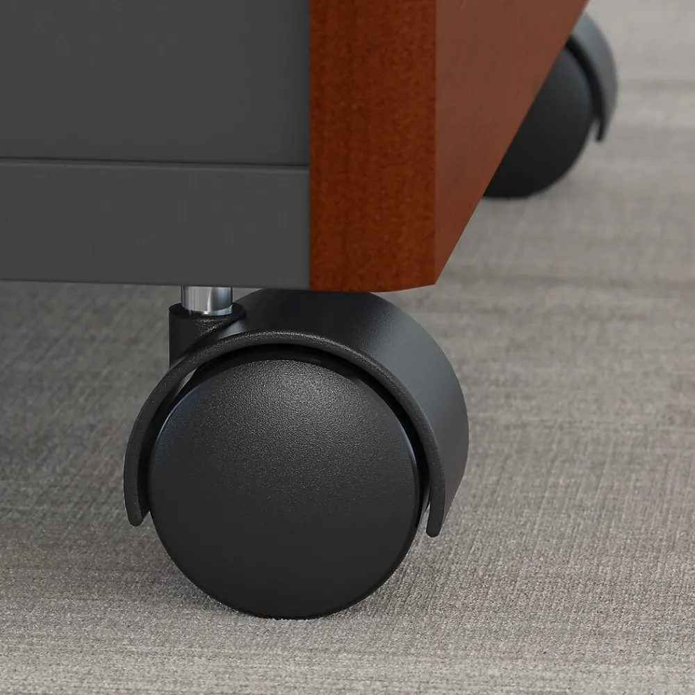 Office Desks*Bush Business Furniture Westfield 72W L Shaped Desk with 48W Return and Mobile File Cabinet, Hansen Cherry (SRC001HCSU) Hansen Cherry/Graphite