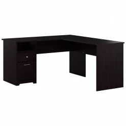 L-Desks*Bush Furniture Cabot 60"W L Shaped Computer Desk with Drawers, (CAB044EPO) Espresso Oak