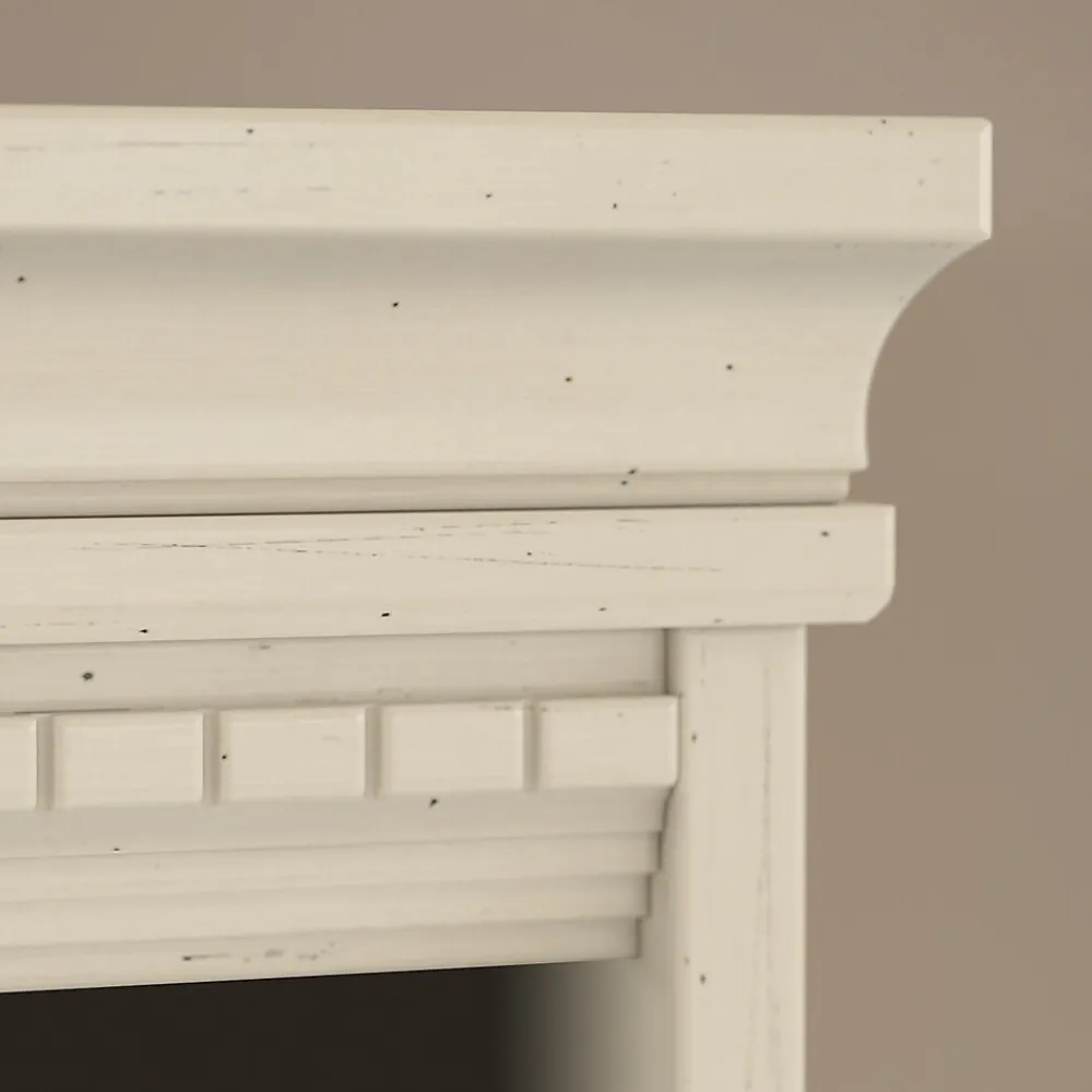 Bookcases*Bush Furniture Fairview Collection 69"H 5-Shelf Bookcase with Adjustable Shelves, Antique White Laminated Wood (WC53265-03)
