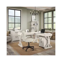 File Cabinets*Bush Furniture Homestead 2-Drawer Mobile File Cabinet, Letter Size, Linen White Oak (HOF117LW-03)