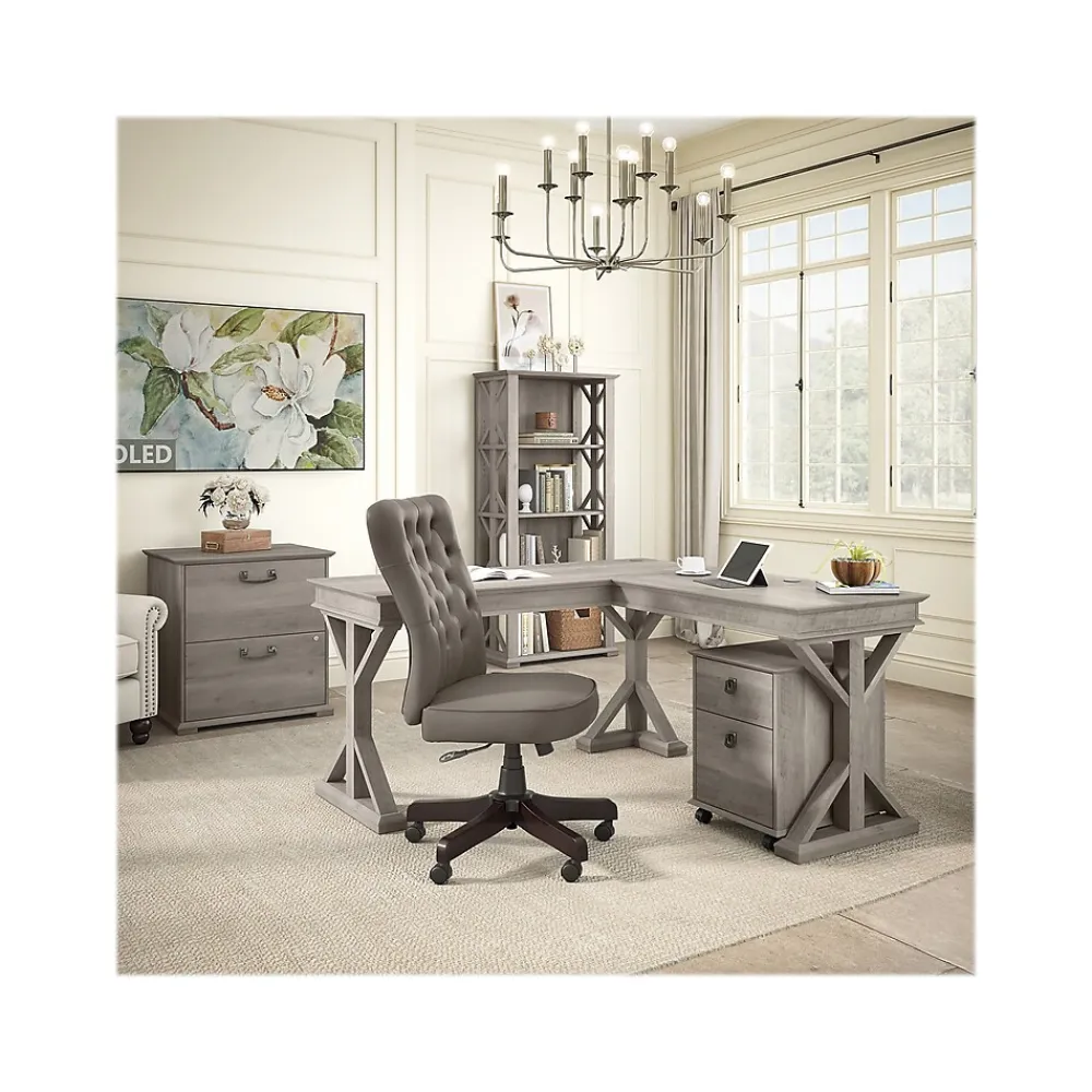 File Cabinets*Bush Furniture Homestead 2-Drawer Lateral File Cabinet, Letter/Legal Size, Lockable, Driftwood Gray (HOF129DG-03)