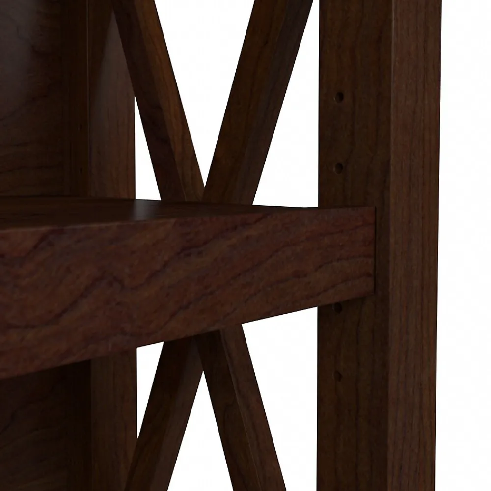 Bookcases*Bush Furniture Key West 30"H 2-Shelf Bookcase with Adjustable Shelf, Bing Cherry (KWB124BC-03)
