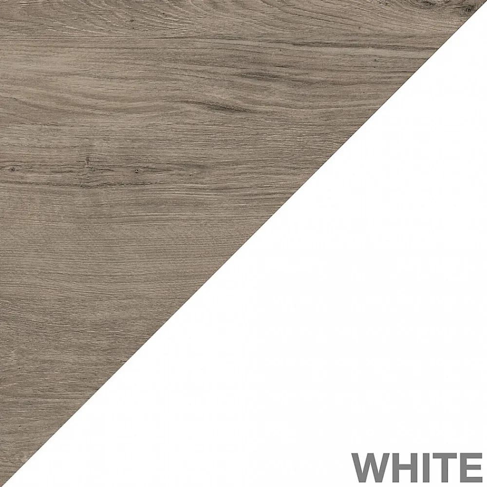 Bookcases*Bush Furniture Mayfield 2-Shelf 66"H Standard Bookcase with Drawers, Pure White/Shiplap Gray (MAY018GW2)