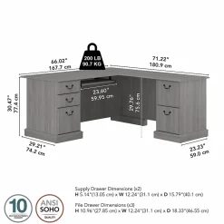 L-Desks*Bush Furniture Saratoga 66