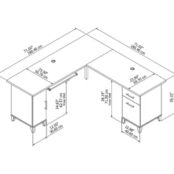 L-Desks*Bush Furniture Somerset 72