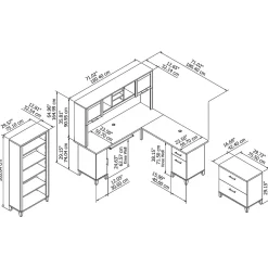 L-Desks*Bush Furniture Somerset 72