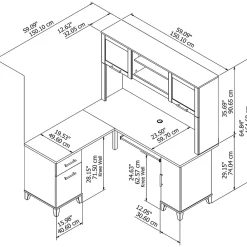 L-Desks*Bush Furniture Somerset 60