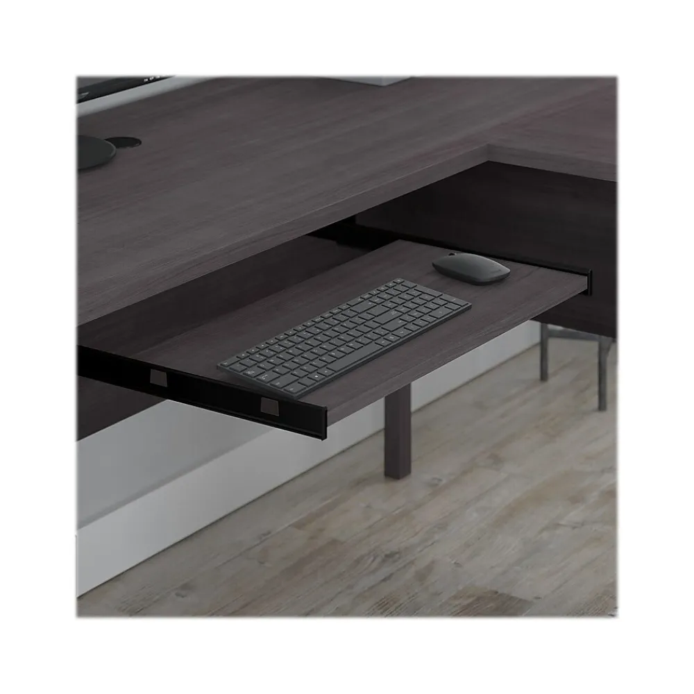 L-Desks*Bush Furniture Somerset 72"W L Shaped Desk with Hutch and Lateral File Cabinet, (SET009SG) Storm Gray