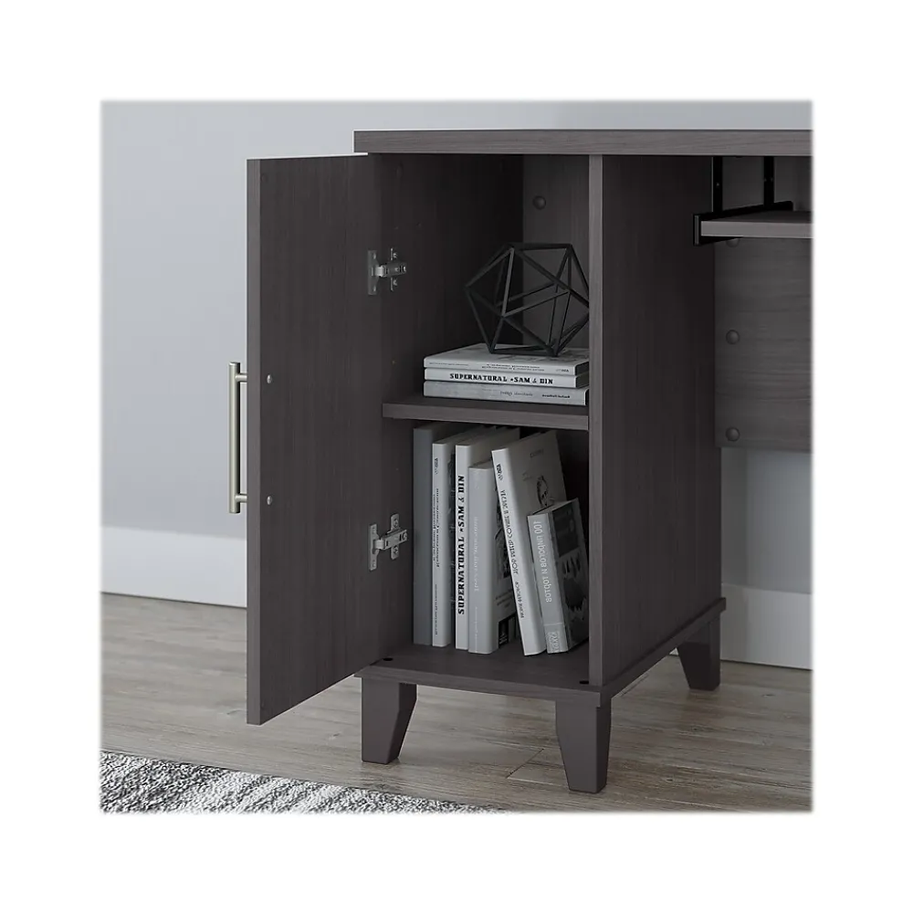 L-Desks*Bush Furniture Somerset 72"W L Shaped Desk with Hutch and Lateral File Cabinet, (SET009SG) Storm Gray