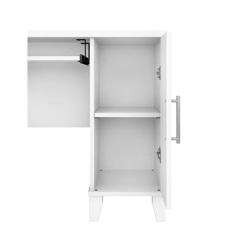 L-Desks*Bush Furniture Somerset 60"W L Shaped Desk with Storage, (WC81930K) White