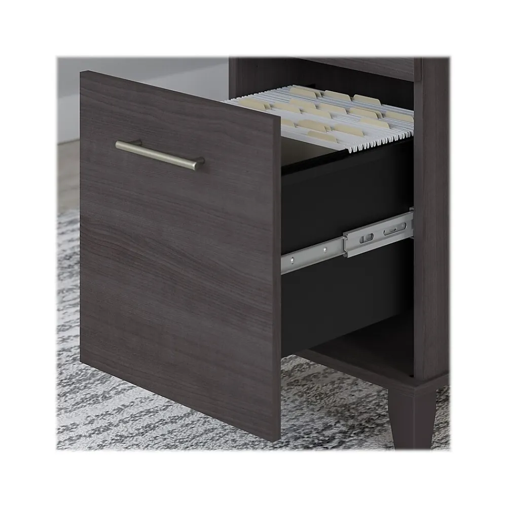 Computer Desks*Bush Furniture Somerset 72"W Office Desk with Drawers and Hutch, (SET018SG) Storm Gray