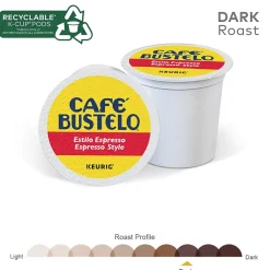 Cafe Bustelo Espresso Coffee, Dark Roast, Keurig® K-Cup® Pods, 24/Box (6106)