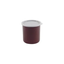 Cambro 1 1/5 Qt. Brown Crock with Lid, 5 1/16" Dia x 4 3/16" H, Brown (CP12195)