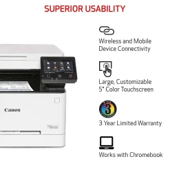 Canon imageCLASS MF653Cdw Wireless Color Laser Printer, All-In-One, Print, Scan, Copy (MF653CDW)