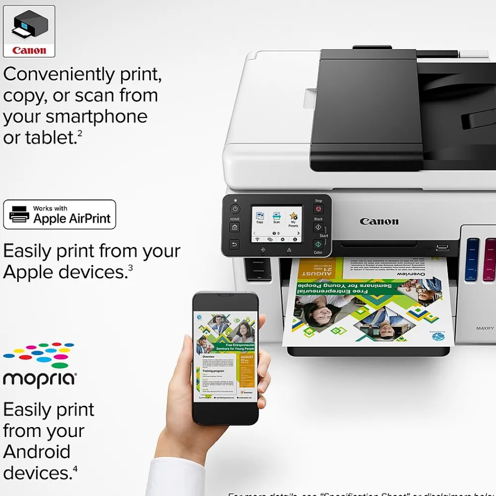 Canon MegaTank MAXIFY GX7021 Wireless Color All-in-One Inkjet Printer (4471C037)