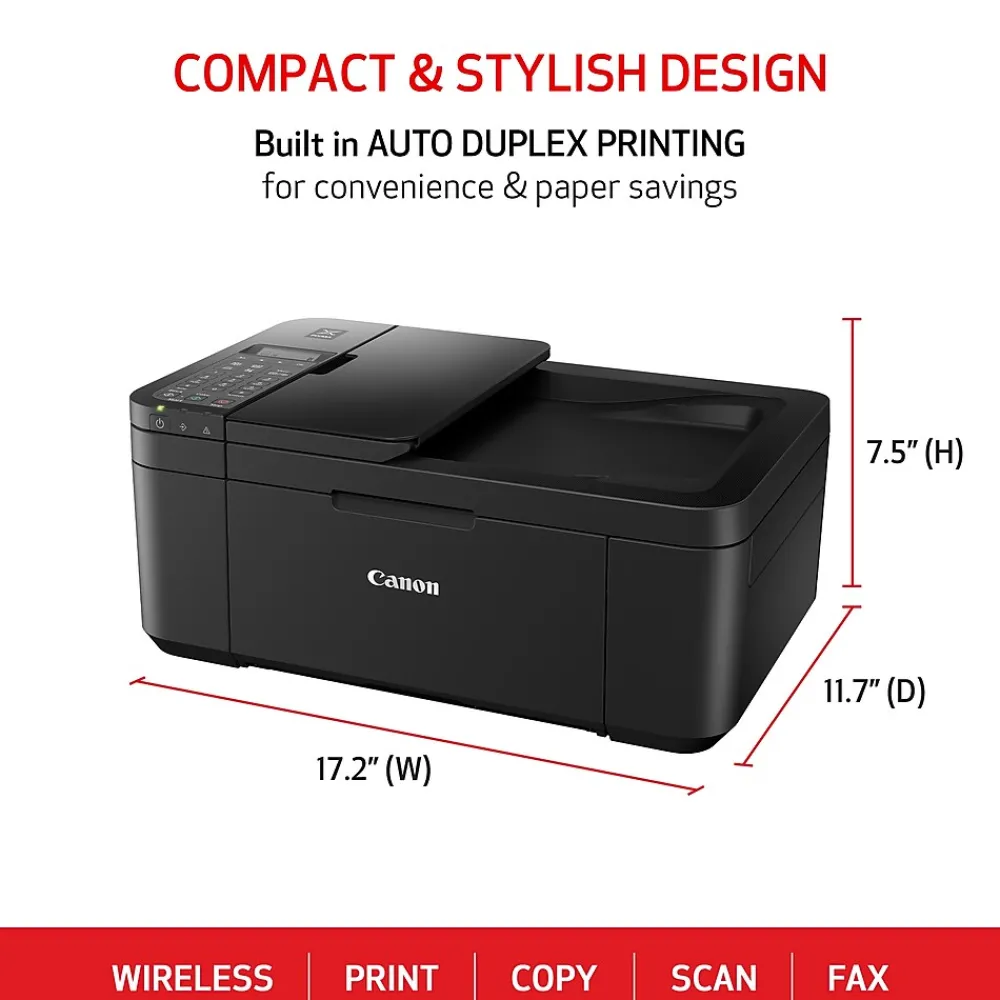 Canon PIXMA TR4720 Wireless Color Inkjet Printer, All-In-One, Print, Scan, Copy, Fax (21-MFP4)