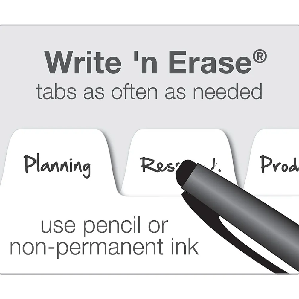 Dividers|Cardinal Write & Erase Paper Dividers, 5-Tab, White (CRD84270CB)