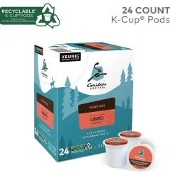 Caribou Coffee Hideaway Caramel Coffee Keurig® K-Cup® Pods, Medium Roast, 24/Box (736685)