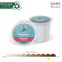 Caribou Coffee Caribou Mahogany Coffee Keurig® K-Cup® Pods, Dark Roast, 96/Carton (10312)