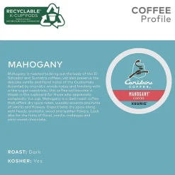 Caribou Coffee Caribou Mahogany Coffee Keurig® K-Cup® Pods, Dark Roast, 96/Carton (10312)