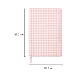Journals|Carpe Diem Ballerina Pink Check Journal, 5.24