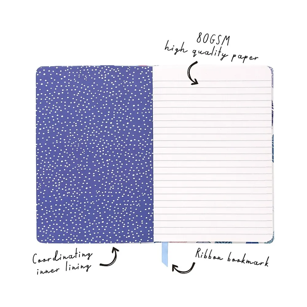Journals|Carpe Diem Feathers Journal, 5.24" x 8.27", Wide-Ruled, Multicolor, 192 Pages (9373-CD)