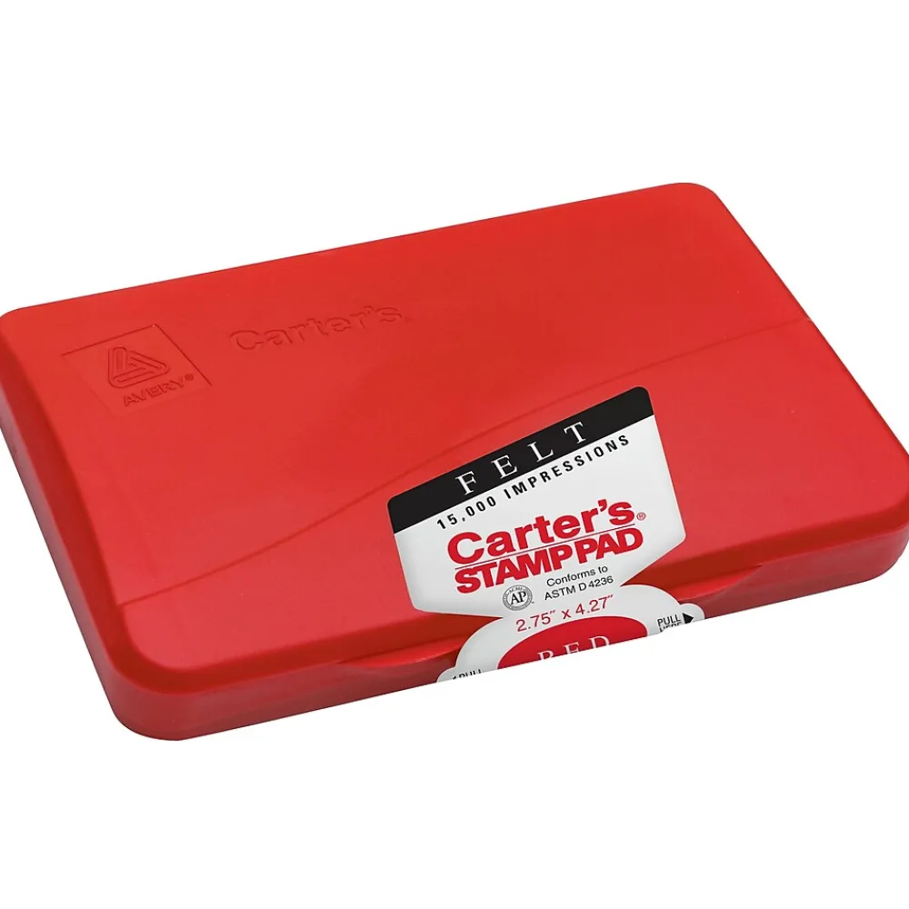 Stamps & Stamp Pads|Carter's Felt Stamp Pads, Red Ink (21070)