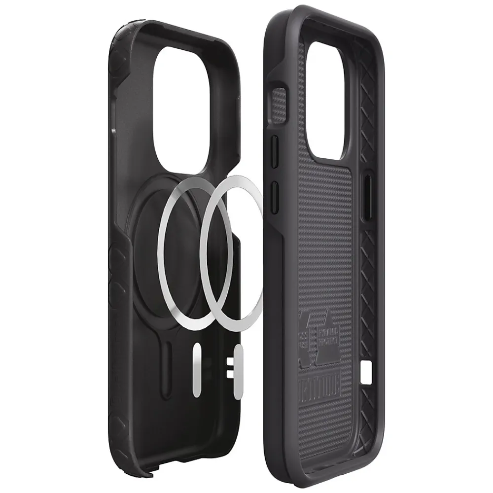cellhelmet Fortitude Pro Series MagSafe Phone Case for iPhone 14 Pro, Onyx Black (CHELFRTI1461B)